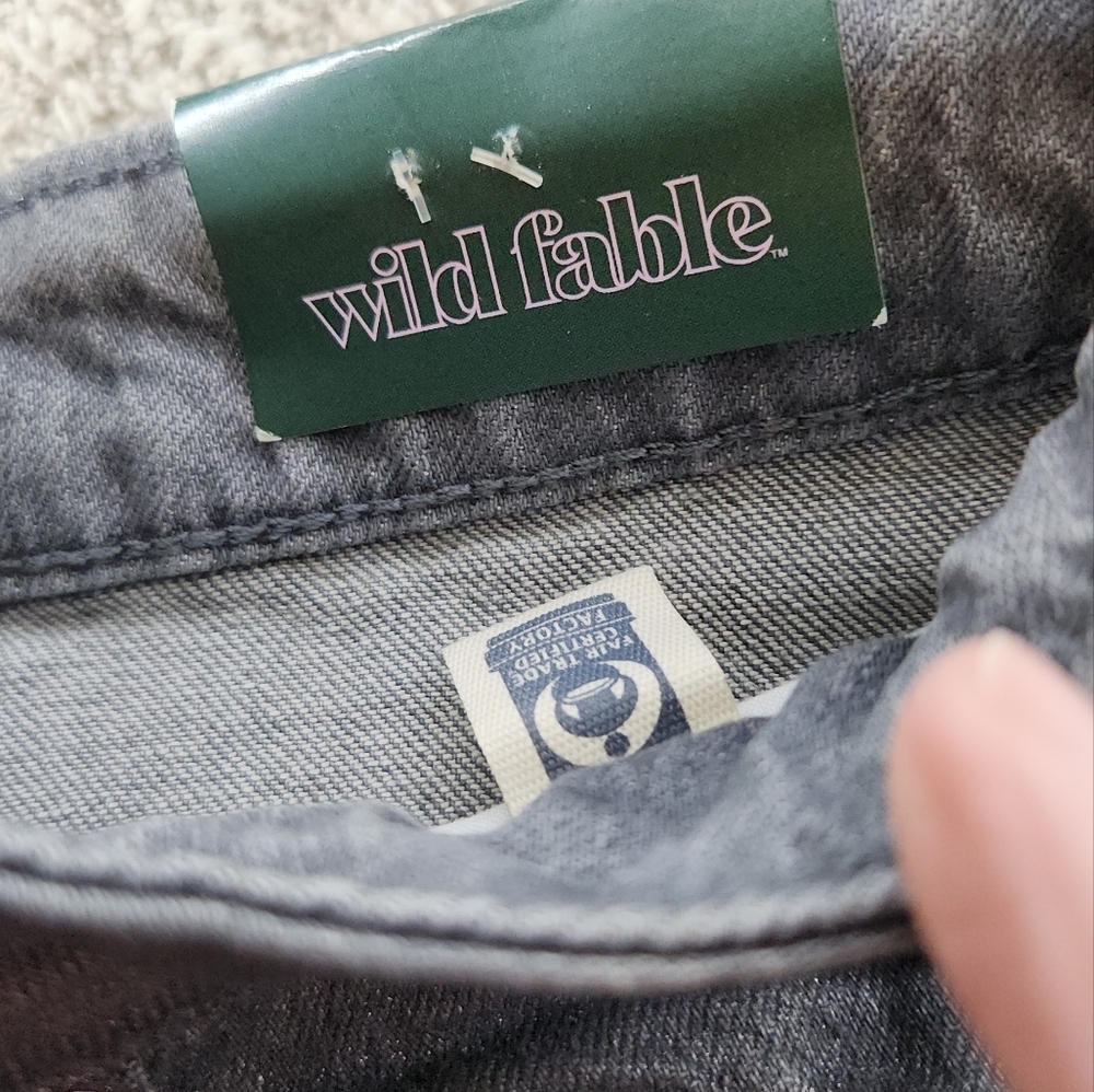 Women's High-Rise Baggy Jeans - Wild Fable Dark Gray 4 - Picture 9 of 16